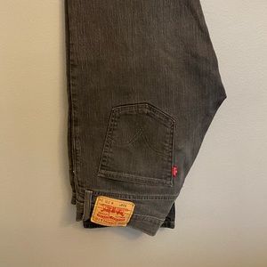 LEVI’S 514 Straight Fit Black Denim Jeans, 33/34